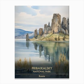 Pribaikalsky National Park Russia Watercolour 1 Canvas Print