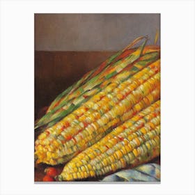 Corn 3 Cezanne Style vegetable Canvas Print