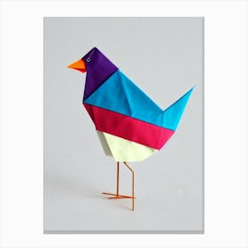 Chicken 4 Origami Bird Canvas Print