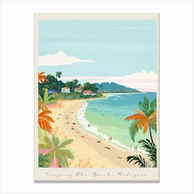 Poster Of Tanjung Rhu Beach, Langkawi Island, Malaysia, Matisse And Rousseau Style 1 Canvas Print