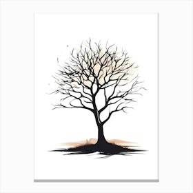 Bare Tree Vector Canvas Print