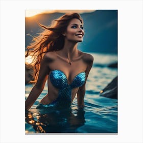Mermaid In The Sun Canvas Print