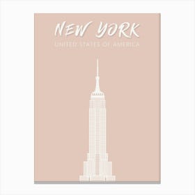 Pink New York Print Canvas Print