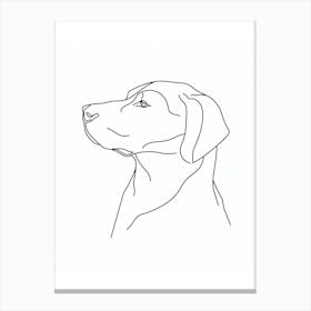 Labrador Retriever Minimalist Line Art Monoline Illustration Canvas Print