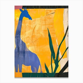 Giraffe 8 Cut Out Collage Canvas Print