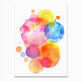 Watercolor Circles 3 Canvas Print