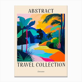 Abstract Travel Collection Poster Suriname Canvas Print