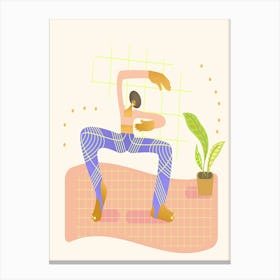 Yoga Pose Vector Illustration Canvas Print