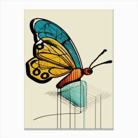 Butterfly On A Shelf Canvas Print