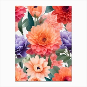 Seamless Floral Pattern Canvas Print