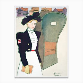 Woman Holding Book, Edward Penfield Canvas Print