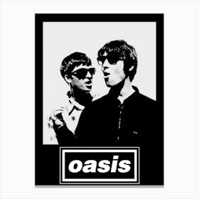 oasis britpop music band 5 Canvas Print