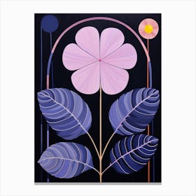 Lilac 2 Hilma Af Klint Inspired Flower Illustration Canvas Print