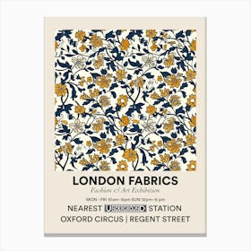 Poster Sunny Meadow London Fabrics Floral Pattern 3 Canvas Print