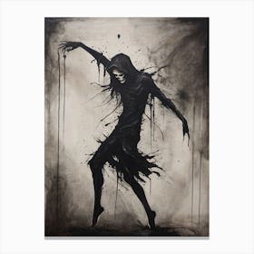 Dance With Death Skeleton Painting (65) Canvas Print
