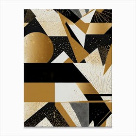 Abstract Gold And Black Canvas Print Canvas Print