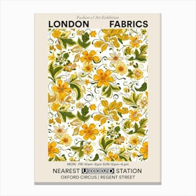 Poster Blossom Bounty London Fabrics Floral Pattern 3 Canvas Print