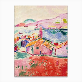 View of Collioure, France 1905 by Henri Matisse Gallery Exhibition in Paris, French Fine Art Print - Abstract Watercolor Vibrant HD High Resolution Canvas Print