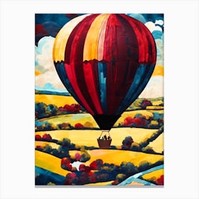 Country Beauty Hot Air Balloon Canvas Print