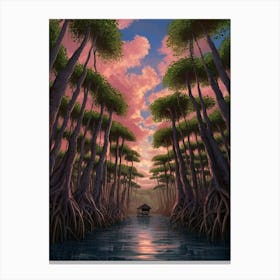 Mangroves At Sunset Canvas Print