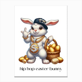 Easter bunny hip hop.kids rooms.nursery rooms.gifts for kids.7 Canvas Print