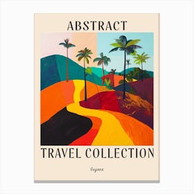 Abstract Travel Collection Poster Guyana 1 Canvas Print