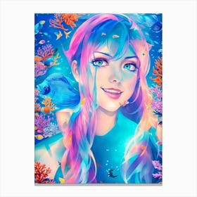 Mermaid Painting Canvas Print