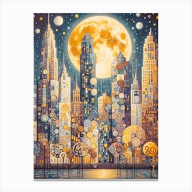 New York City Inspired By Klimt Canvas Print