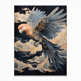 Macaw 2 Gold Detail Painting Canvas Print