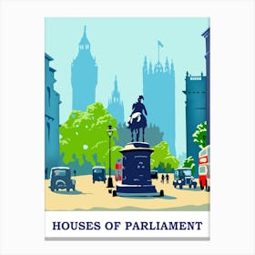 London, Houses Of Parliament Canvas Print