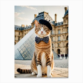 Furry Tourist: Exploring the World One Selfie at a Time Cat In Paris Canvas Print