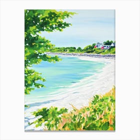 Kennebunk Beach, Maine Contemporary Illustration   Canvas Print