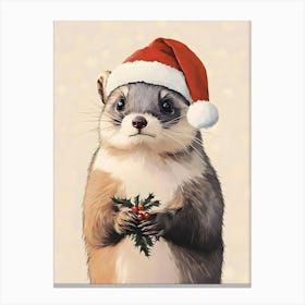 Santa Ferret Canvas Print