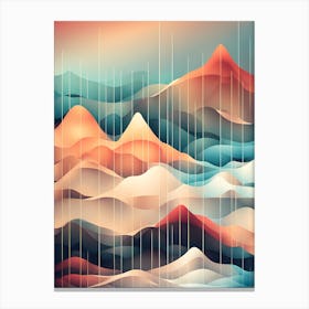 Abstract Mountains VECTOR ART Canvas Print