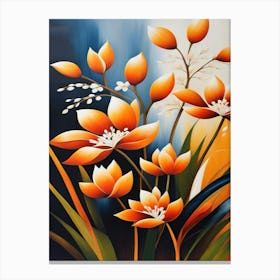 Orange Flowers 1 Canvas Print