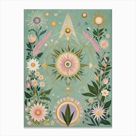 Floral Tarot Card 1 Canvas Print