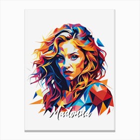 Madonna 01 Portrait Music Icon Style WPAP Pop Art Canvas Print