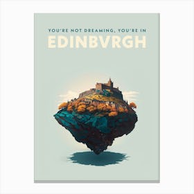 Edinburgh Retro Tourism Canvas Print