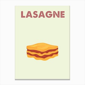 Lasagne, Condiment, Kitchen, Cartoon, Art, Style, Minimal, Wall Print Canvas Print