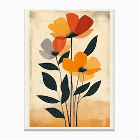 Orange Flowers 1 Canvas Print