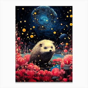 Hedgehog In The Night Canvas Print