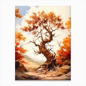 Tree In Autumn Canvas Print