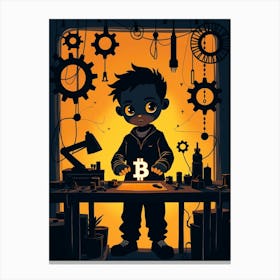 Bitcoin Boy 8 Canvas Print