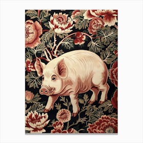 Chinese Lunar Year Of The Pig 1 Full William Morris Style Canvas Print