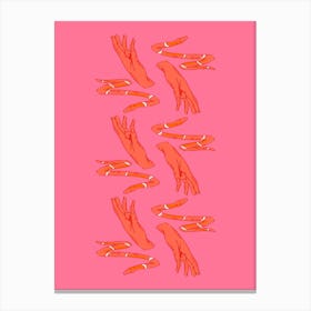 Hot Pink Hands | Wall Art Poster Print Canvas Print