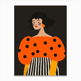 Polka Dot Girl 2 Canvas Print