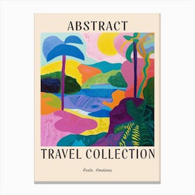 Abstract Travel Collection Poster Roatn Honduras 1 Canvas Print