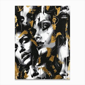 Black And Gold 56 Canvas Print