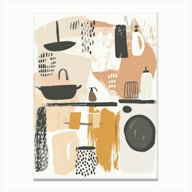 Kitchen Illustration 1 Canvas Print