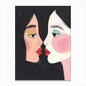 Two Women Kissing 18 Canvas Print